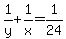 1%2Fy+%2B+1%2Fx+=+1%2F24