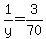 1%2Fy+=+3%2F70