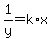 1%2Fy+=+k%2Ax