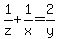 1%2Fz%2B1%2Fx=2%2Fy