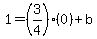 1=%283%2F4%29%280%29%2Bb