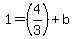 1=%284%2F3%29%2Bb