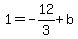 1=-12%2F3%2Bb