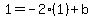 1=-2%281%29%2Bb