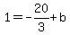 1=-20%2F3%2Bb