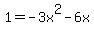 1=-3x%5E2-6x