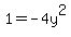 1=-4y%5E2
