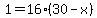 1=16%2830-x%29
