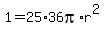 1=25%2A36pi%2Ar%5E2
