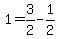 1=3%2F2-1%2F2