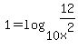 1=log%2810%2C12%2Fx%5E2%29
