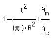 1=t%5E2%2F%28pi%29R%5E2%2BA%5Bm%5D%2FA%5Bc%5D