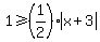 1%3E=%281%2F2%29abs%28x%2B3%29