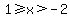 1%3E=x%3E-2