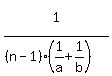 1%5E%22%22%2F%28%28n+-+1%29%281%2Fa+%2B+1%2Fb%29%29