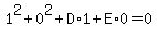 1%5E2%2B0%5E2%2BD%2A1%2BE%2A0=0