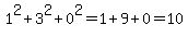 1%5E2%2B3%5E2%2B0%5E2=1%2B9%2B0=10