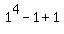 1%5E4-1%2B1