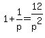 1+%2B+1%2Fp+=+12%2Fp%5E2