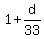 1+%2B+d%2F33