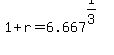 1+%2B+r+=+6.667%5E%281%2F3%29