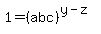 1+=+%28abc%29%5E%28y-z%29