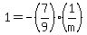 1+=+-%287%2F9%29%2A%281%2Fm%29