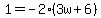1+=+-2%2A%283w%2B6%29