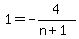 1+=+-4%2F%28n%2B1%29