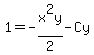 1+=+-x%5E2y%2F2+-+Cy