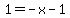 1+=+-x-1
