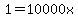 1+=+10000x