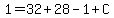 1+=+32%2B28+-+1+%2B+C
