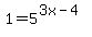 1+=+5%5E%283x+-4%29