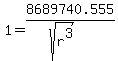 1+=+8689740.555%2F%28sqrt%28r%5E3%29%29