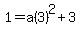 1+=+a%283%29%5E2%2B3