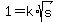 1+=+k%2Asqrt%28s%29