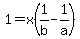 1+=+x%281%2Fb-1%2Fa%29