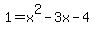 1+=+x%5E2+-+3x+-+4