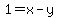 1+=+x+-+y