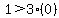 1+%3E+3%280%29
