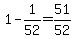1+-+1%2F52+=+51%2F52