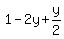 1+-+2y+%2B+y%2F2