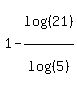 1+-+log%28%2821%29%29%2Flog%28%285%29%29