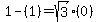 1-%281%29+=+sqrt%283%29%280%29
