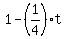 1-%281%2F4%29t