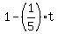 1-%281%2F5%29t