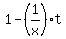 1-%281%2Fx%29t