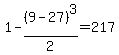 1-%289-27%29%5E3%2F2=217