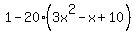 1-20%283x%5E2-x%2B10%29